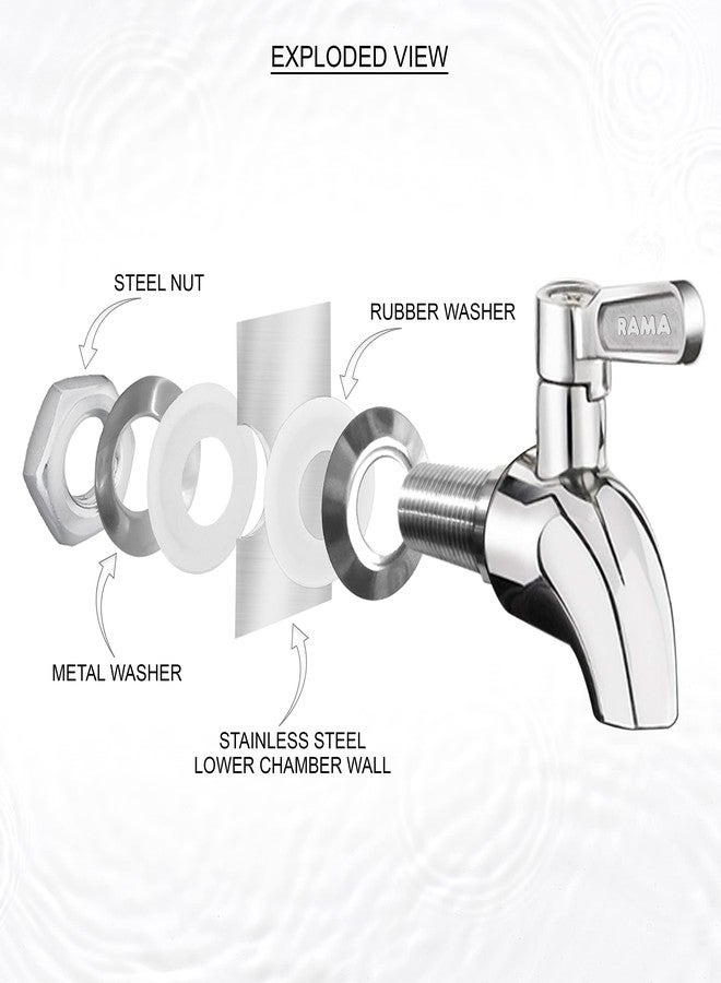 RAMA 304 Grade Stainless Steel Tap - Durable Water Filter & Purifier Tap with 1-Year Warranty | Sleek Modern Design for Home & Kitchen - Image 2